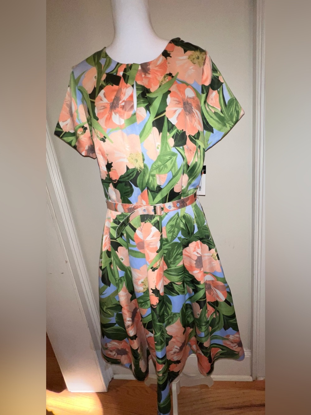I’ll
Tahari Pleat Neck Belted FDress. NWT. Size: 10. Retail: $169. Asking:$119